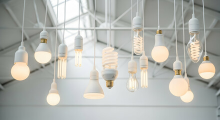 Light bulb, Lightbulbs, Bulb, Modern Light Bulbs Hanging from Ceiling