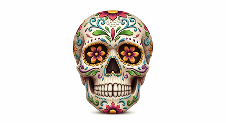 Sugar skull, Calavera, Dia de los muertos, Colorful Sugar Skull, Calavera, Dia de los Muertos