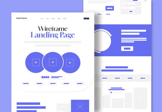 Travel Website Wireframe Clean Landing Page Template For Booking Service