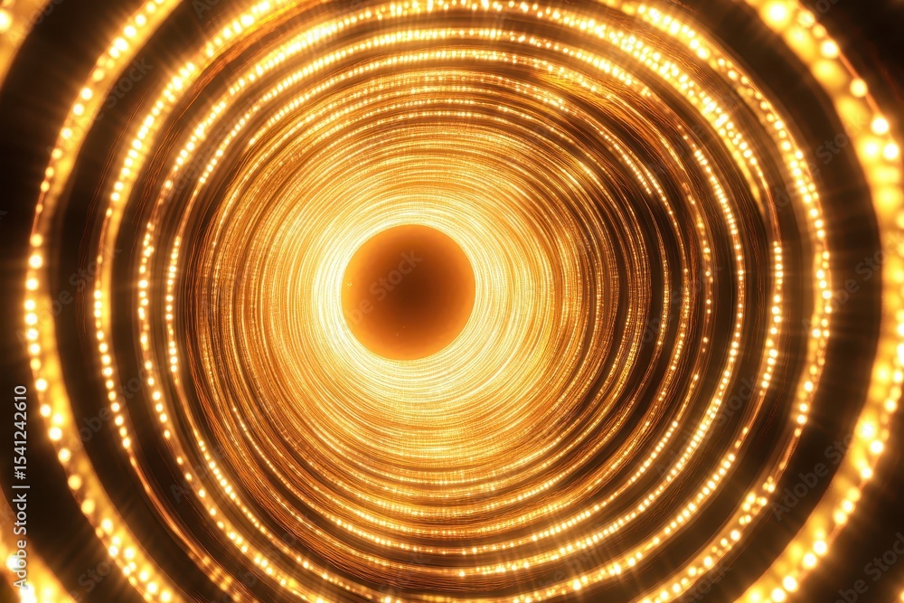 Poster bright light circles create an abstract background visualizing depth and illumination, bright light 