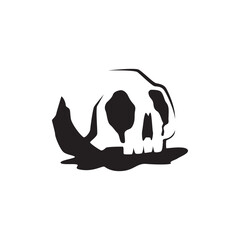 logo simple skull vector icon symbol modern illustration design