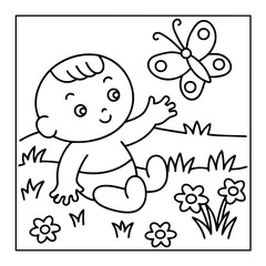 Black and white color pages for kids