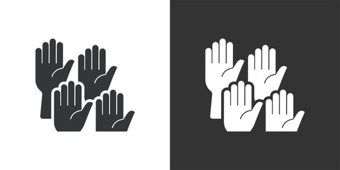Fototapeta premium Participant icon. Solid glyph series icon