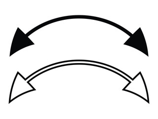 Double-headed arrows vector icon. arrow vector icon. Vector arrow icon on white background. Vector illustration. 