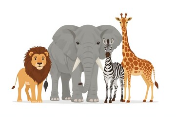 Cartoon African animals