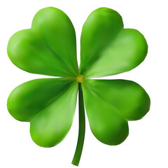 Vector four leaf clover made in Mesh technique, symbol of luck and happiness.