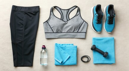 Workout essentials fitness apparel and equipment