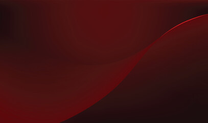 Abstract curve and wave on red background