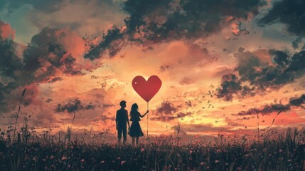 Sunset Heart
