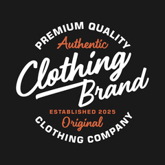 Cloth brand typography logo vector design white and black background