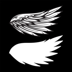 vector illustration of an angel wings