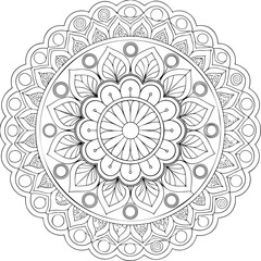Ornamental round lace floral mandala vector pattern design