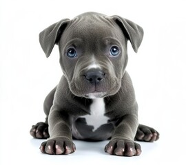 Fototapeta premium pug puppy on black