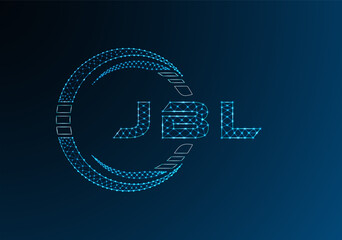 JBL low poly letter logo vector design. JBL lower poly logo design. Low poly logo.