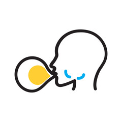 Vector multi color icon for Bubblegum