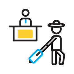 Obraz premium Vector multi color icon for Check out