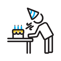 Vector multi color icon for Birthday