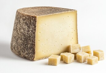 cheese on white background