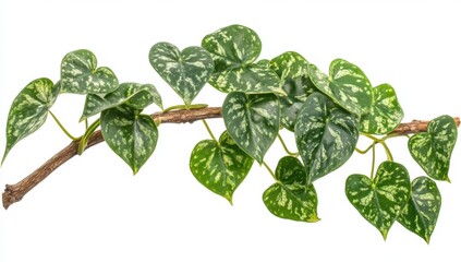 green leaves isolated on white