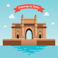 Obraz premium Gateway Of India against the sky poster