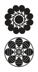 Set of round floral flower pattern mandala  illustration vector design.