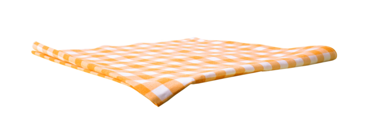 Yellow color placemat or tablecloth diecut.For decoration food menu