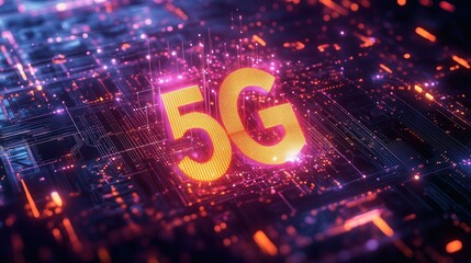  A Glowing G Logo Floating in the Air, Surrounded by Digital Data Streams and Circuit Patterns, Symbolizing Advanced Technology and Futuristic Design for a Captivating HighTech Visual Experience