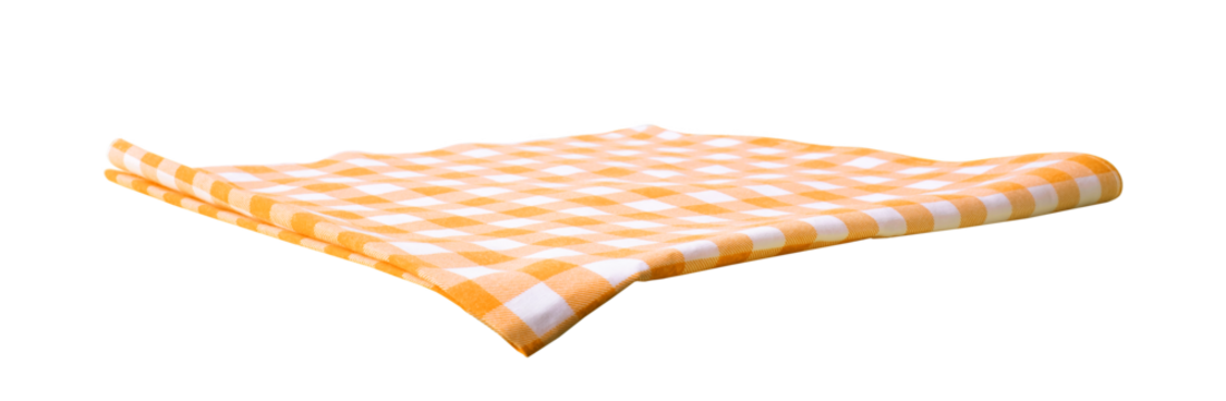 Yellow color placemat or tablecloth diecut.For decoration food menu