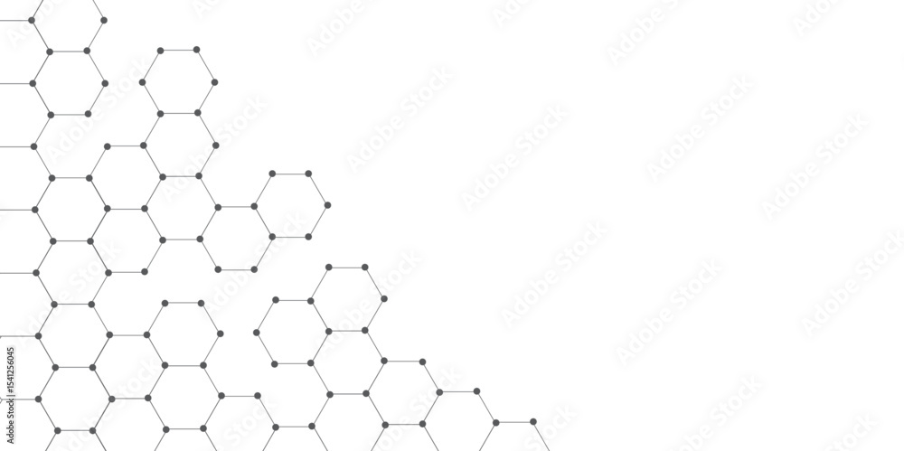 Aufkleber molecular structure abstract tech background. geometric white background. science network pattern, c