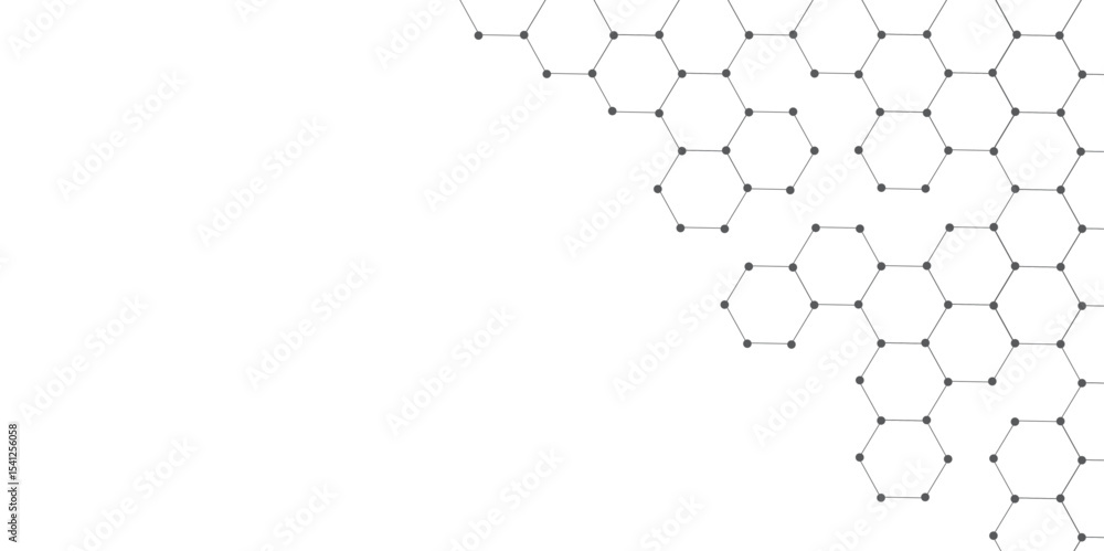 Aufkleber molecular structure abstract tech background. geometric white background. science network pattern, c