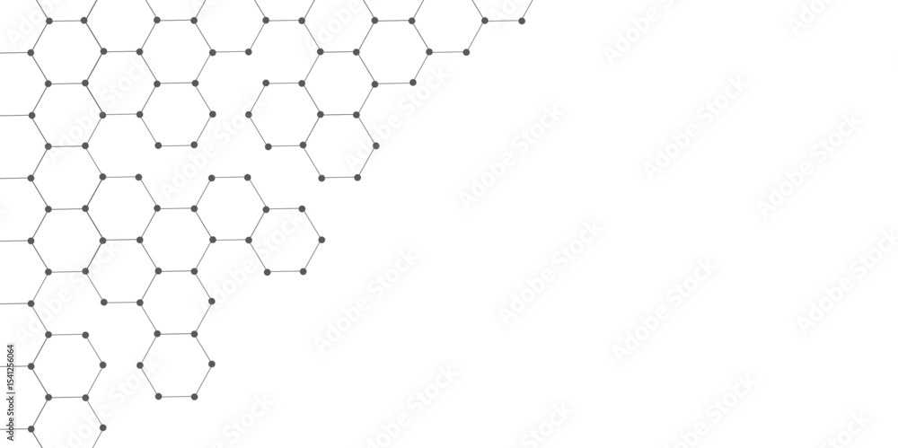 Aufkleber molecular structure abstract tech background. geometric white background. science network pattern, c