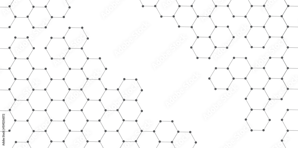 Aufkleber molecular structure abstract tech background. geometric white background. science network pattern, c