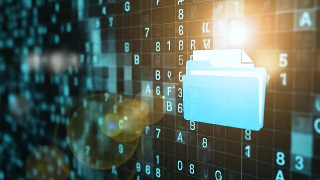 Data Folder Animation Digital Background