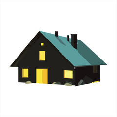 House Vector illustration on isolated white background