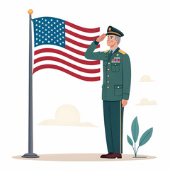 Independence Day USA Illustration – Stars, Stripes, Fireworks, and Festive Icons”