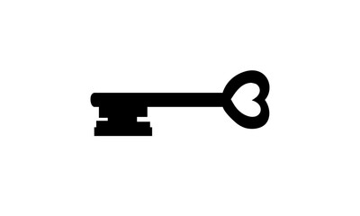 old key isolated on white