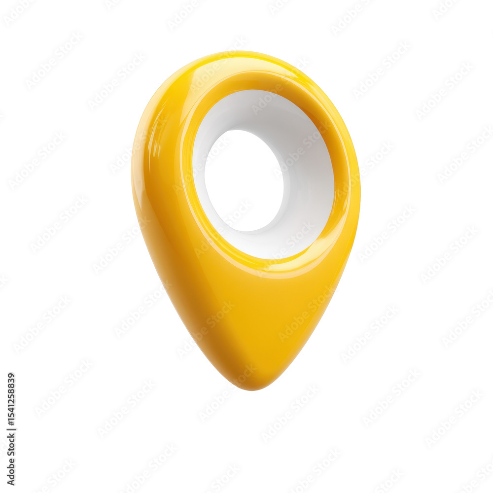 Poster 3d geolocation pin symbol on a transparent background ideal for maps and mobile application developm