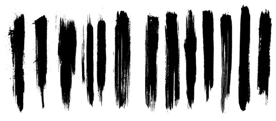 Set of vector brush strokes illustration