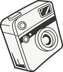 vector illustration of digital camera