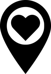 Fototapeta premium location pin heart icon vector illustration 