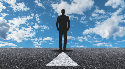 Silhouette man or businessman eliminate, improve, change impossible to possible text