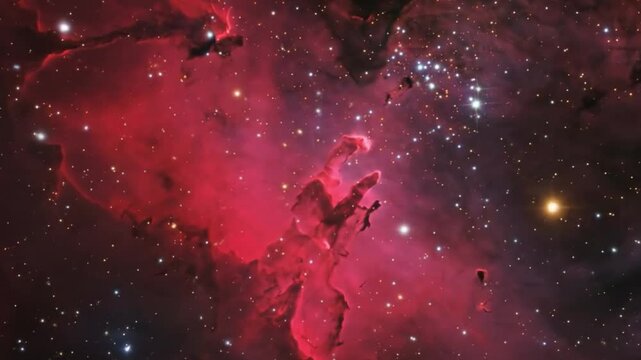 The famous pillars of creation in the eagle nebula m16