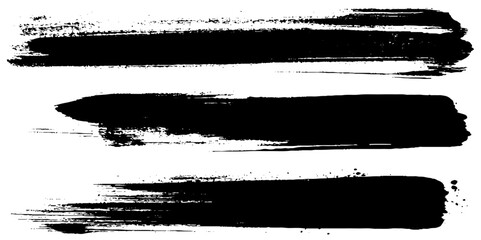 Black and white stripes set isolated on white background. Vector illustration.