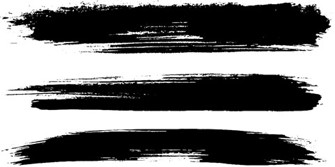 Black and white stripes set isolated on white background vector. 