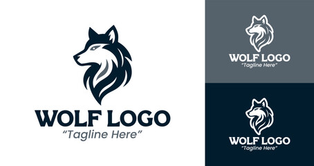 Elegant and Strong Wolf Logo Design for Business and Branding