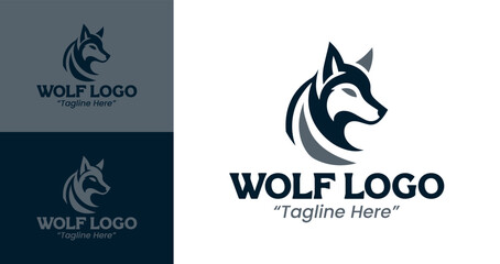Modern and Sleek Wolf Logo Design for Business Identity and Branding