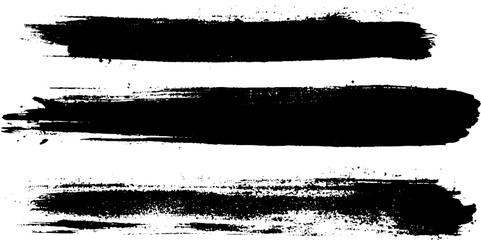 Hand painted ink brush strokes. stock illustration