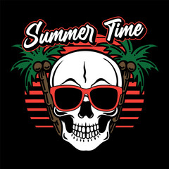 Summer skull vibes with palm