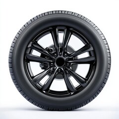 Fototapeta premium car wheel isolated on white