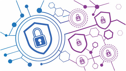 Obraz premium Abstract vector background with hexagon pattern and geometric design elements